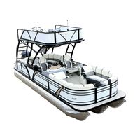 Kinocean Double decker party barge bateau ponton flottant avec toboggan