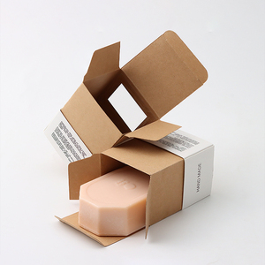 Boîte d'emballage de savon à personnalisation innovante Boîtes d'emballage en papier kraft brun à personnalisation unique pour barre de savon - Product Image 1