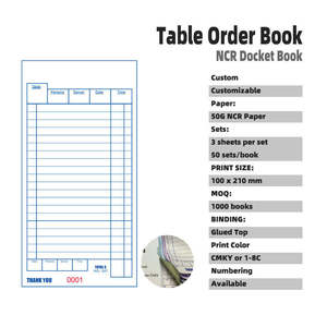 Carnet de factures et de reçus en papier commercial, 2 feuillets, 50 exemplaires, marque JiaLong, vente en gros d'usine, avec factures sans carbone - Product Image 5