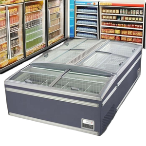 <span class=keywords><strong>Réfrigérateur</strong></span> commercial modulaire en acier inoxydable refroidi par air, à montage inférieur, et congélateur <span class=keywords><strong>combiné</strong></span> en îlot pour centres commerciaux. - Product Image 1