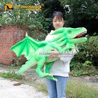 Marionnette de dragon rouge, bleu et vert MY DINO, contrôle manuel, cadeau d'anniversaire
