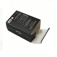 Boîte d'emballage personnalisée pour flacon de parfum noir avec fenêtre en PVC