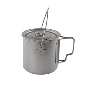 <span class=keywords><strong>Pot</strong></span> suspendu en titane pour camping en plein air, 900 ml, poignée <span class=keywords><strong>pliable</strong></span> pour la randonnée, léger - Product Image 3
