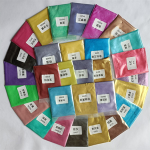 Serie di Pigmenti in Polvere di Mica Perlescente Colorata: Blu, Verde, Rosso, Giallo, Viola - Product Image 4