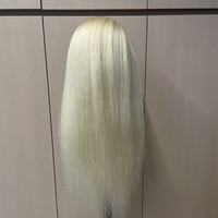 Tête d'entraînement avec poupée mannequin de cheveux d'épaule avec poupées de cheveux humains indiens laiteux purs blonds