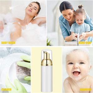 Flacon pompe moussant 30ml 50ml 2oz 80ml 100ml PET pour cosmétiques et savon, Rose Gold Blanc Argent - Product Image 5