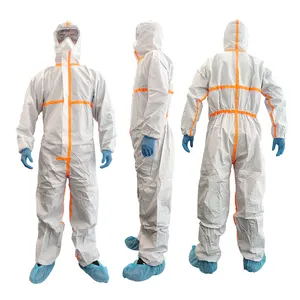 3Q Brand Type 4/5/6 Sms Ce En14126 Suit Work Medical Pp Fire Resistant Working Uniform Disposable Coverall