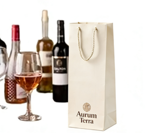 Sac à vin en carton écologique de luxe, personnalisé, réutilisable, recyclable, avec poignées en corde, pour la promotion - Product Image 3