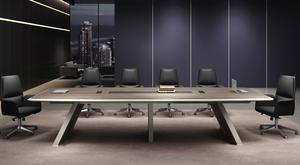 Table de conférence de luxe moderne et contemporaine en MFC pour bureau, salle de réunion et mobilier de bureau à domicile - Product Image 2