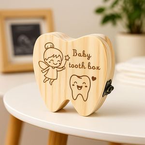 กล่องเก็บฟันน้ำนมเด็ก ทำจากไม้ รูปนางฟ้า - Product Image 4
