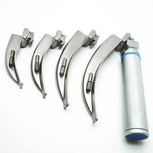 Ensemble de laryngoscope LED Odontomed 2011 Macintosh ODM-25-03F, instrument manuel réutilisable, 5 lames en acier inoxydable, fibre optique, ORL - Product Image 1