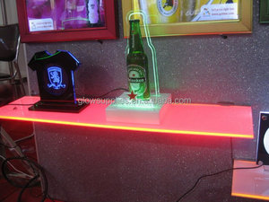 Đầy Màu sắc treo tường LED nổi tường kệ thắp sáng chai thủy tinh giá nổi Giày tường kệ cho cửa hàng bán lẻ showroom - Product Image 3