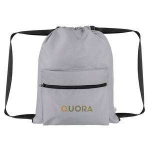 Sacs de sport unisexes en gros avec logo OEM, en sergé RPET 230D avec doublure PU et sangle en polyester, sac de gym - Product Image 2