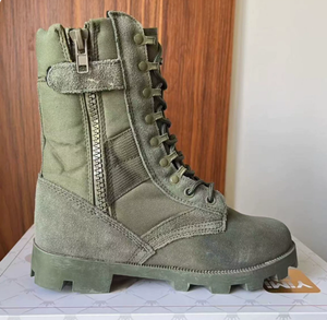 TSB910 Olive Green Panama Jungle forest cow leather suede tactical <b>boots</b> <b>hiking</b> mountain training men <b>boots</b> shoes - Product Image 5