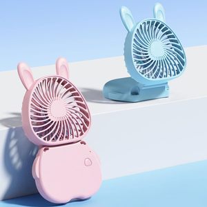 Hanging Neck Mini Fan LOGO Customization Cooling Small Fan <b>Foldable</b> Portable USB Rechargeable Handheld Fan with Makeup <b>Mirror</b> - Product Image 2
