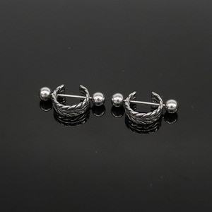 yunnique Tibetan <b>Silver</b> <b>Stud</b> Earrings Geometric Design Stainless Steel Post For Men And Women Fashion Jewelry - Product Image 3
