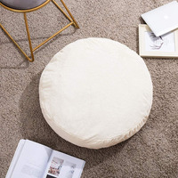 Pouf de sol moelleux, coussin de sol rond en fourrure douce pour la méditation, pour le salon, la chambre à coucher, le canapé