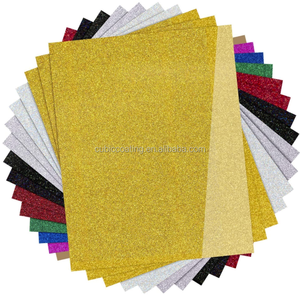 Hochwertiger Glitzer-Hitzeübertragung Vinyl Blätter sortiert Bügeln auf Vinylrollen Htv Vinyl-Glitzer heißes kaltes Abziehen für <span class=keywords><strong>Plotter</strong></span> - Product Image 1
