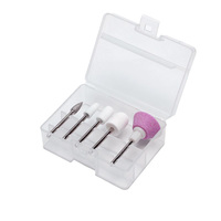 Ensemble de 5 embouts de ponçage pour ongles en diamant, têtes de polissage électriques durables pour l'élimination des cuticules