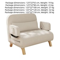 Divano letto pieghevole canapé en bois minimaliste nordique élégant réglage multi-angle pratique petit canapé-lit pliant