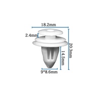 Clips de fixation automobiles, attaches pour garnitures, rivets à poussoir, pour portières, pare-chocs et doublures de garde-boue, en PP/POM/Nylon