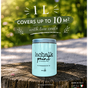 34 AQUAMARINE 1lt LaChalk the evolution of <b>chalk</b> paint Where <b>chalk</b> meets resin: Hybrid <b>Chalk</b> Resin Paint made in Italy - Product Image 2