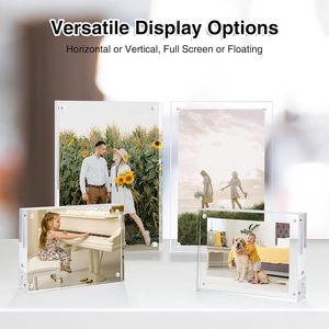 Des dizaines de tailles vente chaude acrylique cadre photo support meilleur cadeau pour la famille et bébé affichage de bureau avec prise en charge des images - Product Image 3