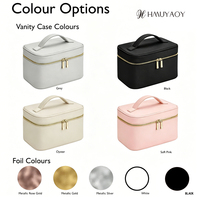 Trousse de Maquillage en Cuir PU à Motif Croisé Personnalisable, Imperméable, Pliable et Légère pour Voyage, Vente en Gros, OEM
