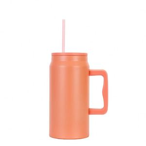Gobelet isotherme personnalisé de style populaire de 50 oz avec poignée, en acier inoxydable à double paroi, pour café, bière, voyages - Product Image 5