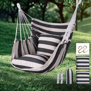 Draagbare Indoor/Outdoor Katoenen Geweven Hangmatstoel Met Canvas Kussens Fijn Katoenen Weefsel En Canvas Materiaal - Product Image 3