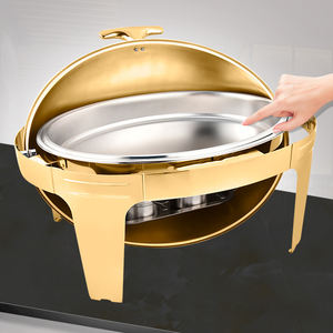 ชุดบุฟเฟ่ต์อาหารจานร้อนอเนกประสงค์วัสดุสแตนเลสแบบบุฟเฟ่ต์ดีไซน์แบบพกพา - Product Image 1
