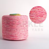 Wholesale Soft Blended Yarn Knitted Space Dye Sweater Pink Candy Color Colored Point Knitting Thread Crochet Fancy Yarn