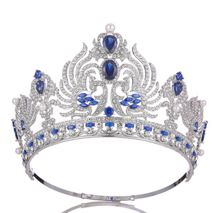 Couronne élégante en cristal inspirée du phénix, diadème multicolore avec pierres précieuses, accessoires de cheveux de mariée pour concours de beauté - Product Image 3