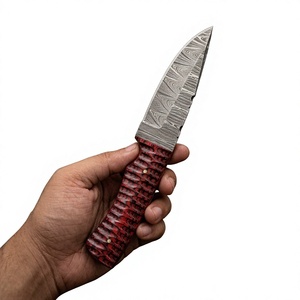 Couteaux Rajput à lame fixe en acier Damas, 20 cm, manche en bois Pakka, pour le camping et la survie - Product Image 3