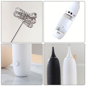 Nouveau mousseur à lait blanc portable, mousseur à café sans fil en acier inoxydable personnalisé pour la promotion - Product Image 3