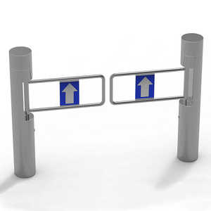 304 porte de tourniquet de contrôle d'accès du système RFID de porte de barrière d'oscillation simple pour le supermarché - Product Image 3