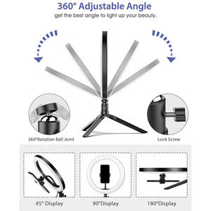 Бестселлер 10 дюймов сотовый телефон Светодиодная лампа камерная селфи Ringlight держатель заполнить кольцо света с штатив-Трипод стойка для красоты - Product Image 4