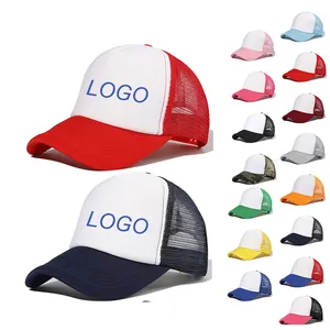 Sublimation Trucker Hats High Quality Trucker Caps Custom Logo 5 Panel Hat Foam Mesh Dad Trucker Hat