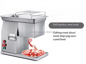 Machine à découper la viande électrique à lame / Coupe-viande professionnel en acier inoxydable pour cuisine, supermarché, agneau, bœuf, poulet - Product Image 2
