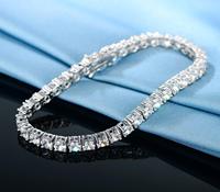 Bracelet tennis en or blanc 18 carats personnalisable, diamants VVS couleur D, bijoux en diamants de laboratoire réels, style classique