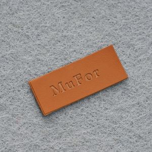 청바지 제조업체를위한 맞춤형 로고 레이저 컷 엣지 맞춤형 브랜드 패치 도매 고급 가죽 라벨 - Product Image 2