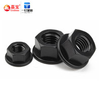 Écrous à bride hexagonale en Nylon noir/blanc écrou en plastique M3 M4 M5 M6 M8 M10 écrou/DIN6923