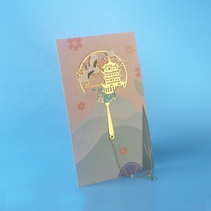 Marcapáginas de Metal y Latón Esmaltado con Diseño Antiguo Estilo Chino, Exquisito Regalo de Alta Gama, con Caja - Product Image 3