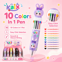 KAIX Stylos Gel Multicolores Personnalisables avec Logo, 10 Couleurs, Embouts en PVC Souple, Idéaux pour les Récompenses Scolaires (Vente en Gros)