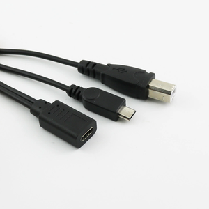 <span class=keywords><strong>Cable</strong></span> de Extensión Divisor Tipo-C Hembra a Micro USB Macho + Tipo-B Macho, Material de PVC para Smartphones, Discos Duros Móviles, Datos - Product Image 6