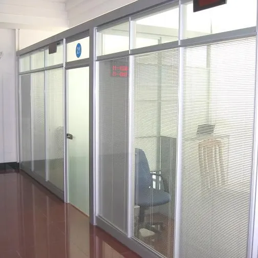 silver anodized Aluminum partition and double glass partition for office hotel and hospital