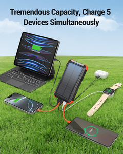 2025 नया आगमन ट्रेंड आउटडोर कैंपिंग पावरबैंक वाटरप्रूफ पोर्टेबल सोलर ली-पॉलिमर बैटरी 20000 माया 10w आउटपुट डबल यूएसबी - Product Image 5