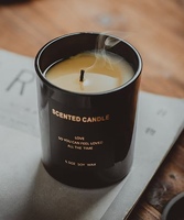 Coffret cadeau bougie parfumée en verre noir, bougie aromathérapeutique apaisante et relaxante en cire de soja naturelle pour les fêtes et les cadeaux de vacances