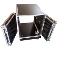 Flight case de transport extérieur double porte 12U 24'' en aluminium et contreplaqué OEM durable, avec taille personnalisée