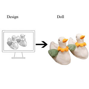 Vente en gros de pantoufles unisexes en peluche en forme de poisson <span class=keywords><strong>moche</strong></span> chaussures d'intérieur mignonnes en coton PP techniques de remplissage lavées pour soulager le stress - Product Image 3